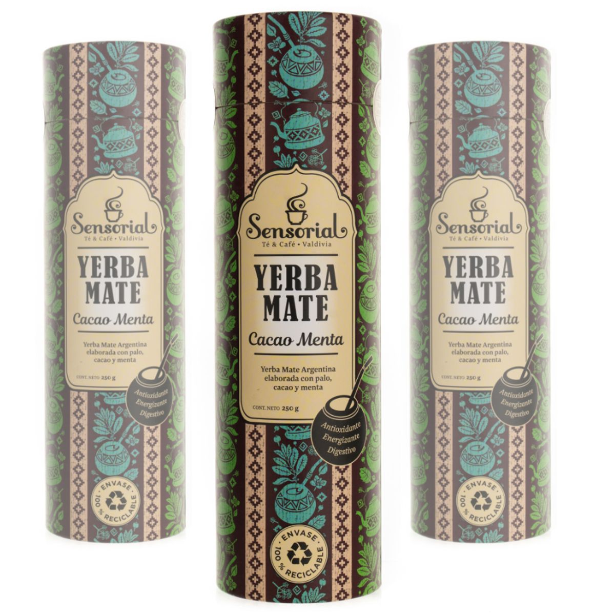 SENSORIAL - Yerba Mate Cacao Menta Tarro 250g SENSORIAL
