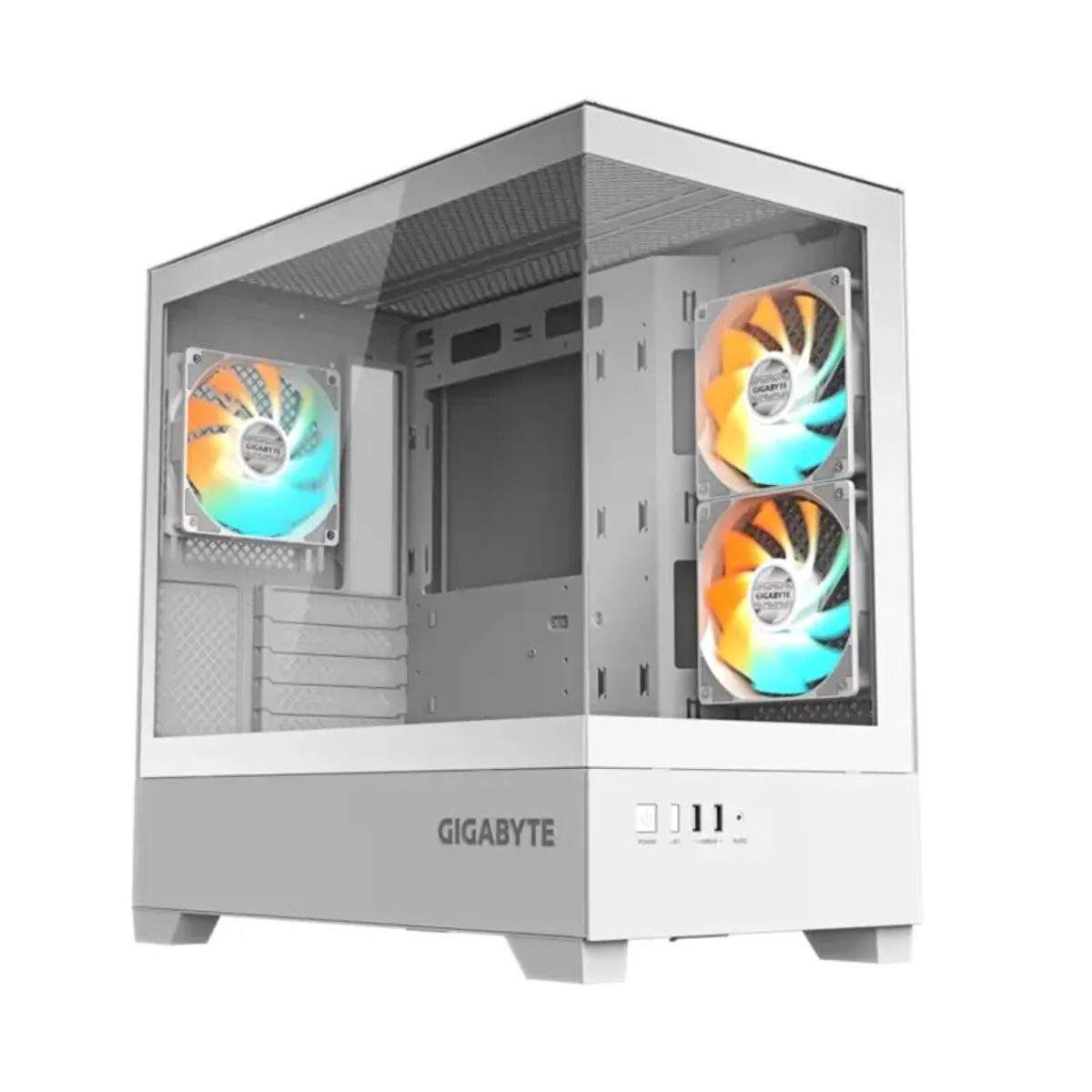 GIGABYTE - Gabinete Gigabyte C201 ICE Panoramic mATX Vidrio Templado 3fan