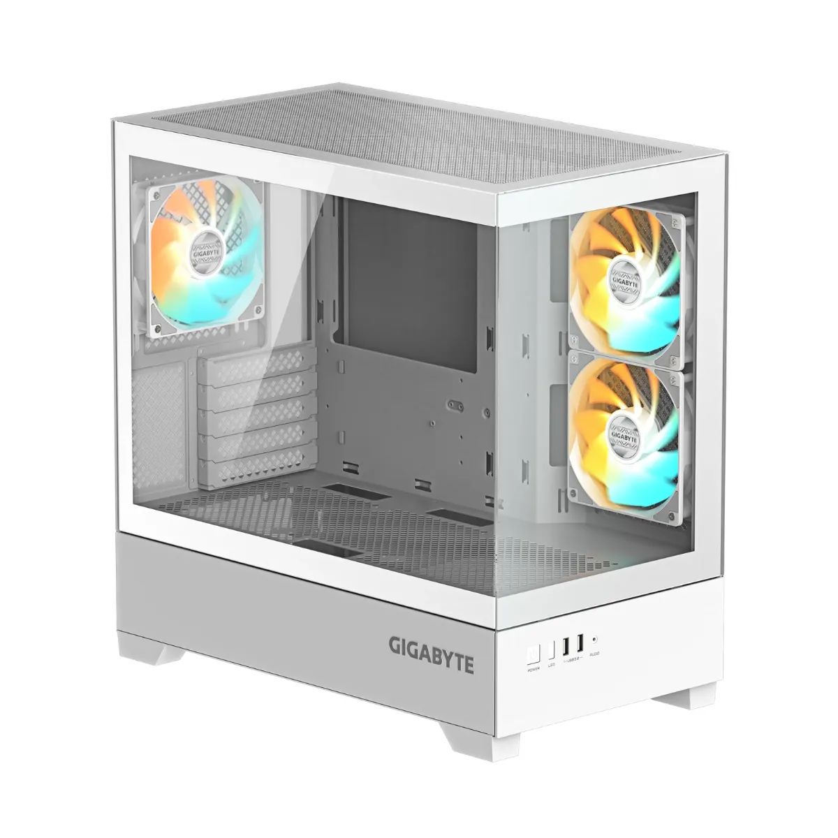GIGABYTE - Gabinete Gigabyte C201 ICE Panoramic mATX Vidrio Templado 3fan