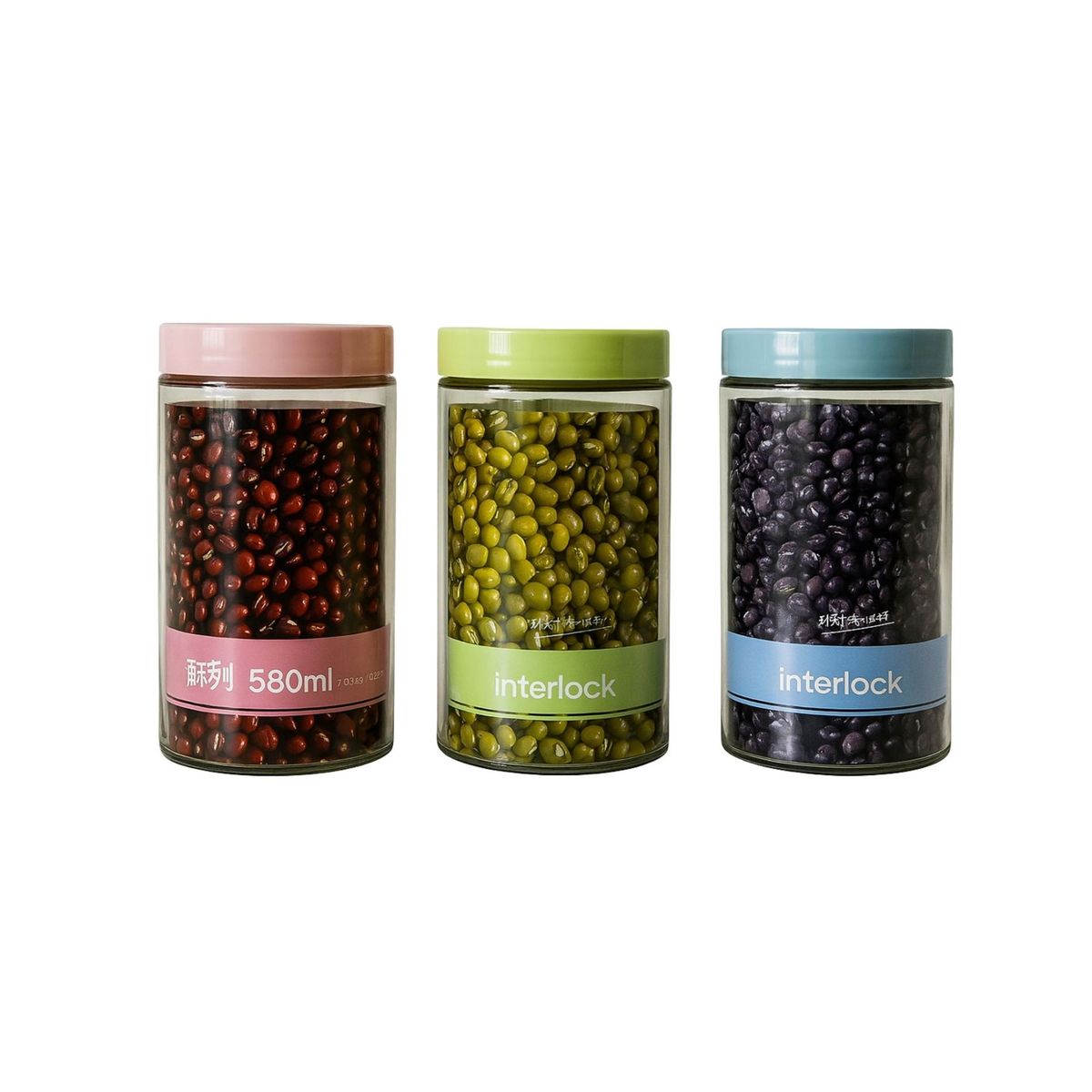 GENERICO - Frascos De Vidrio Con Tapa Cocina 580ml