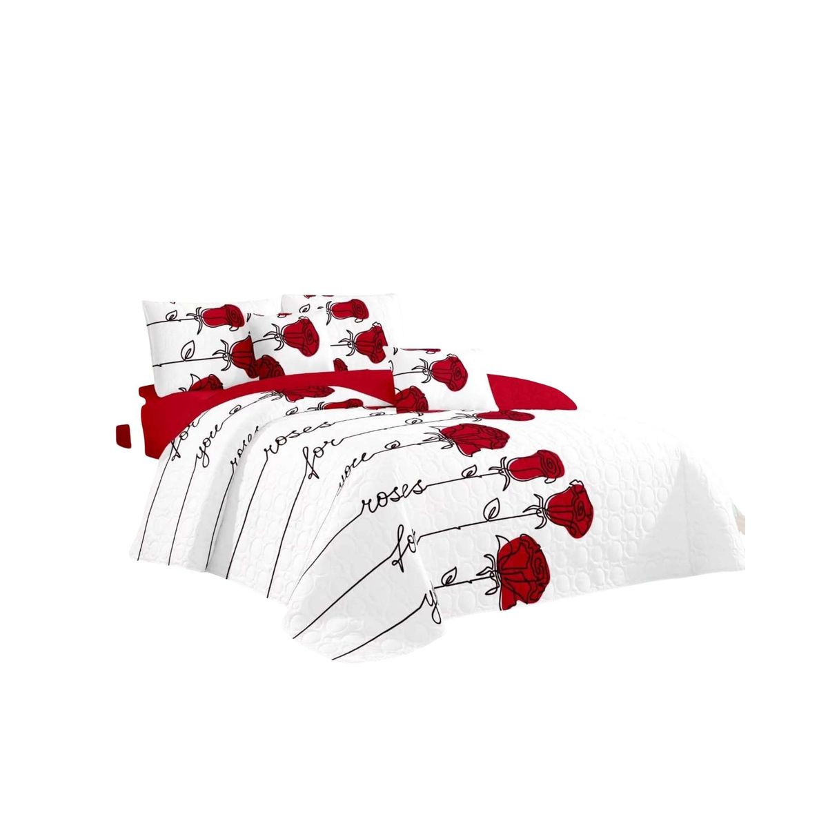 GENERICO - COLCHA QUILT DE VERANO PLAZA Y MEDIA