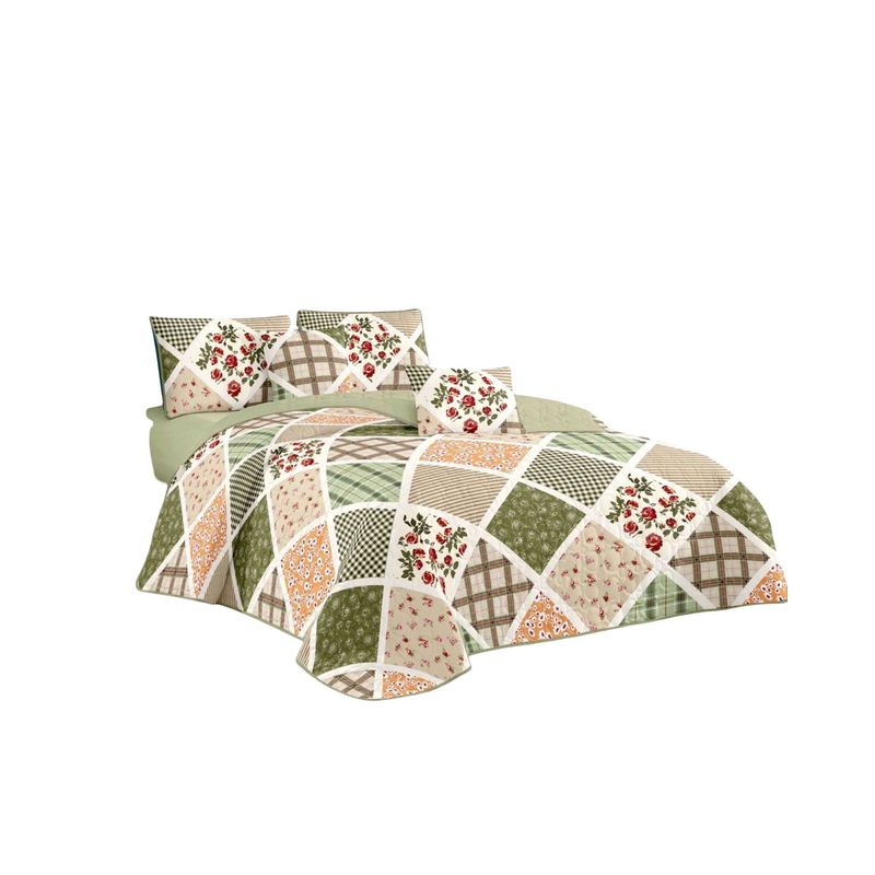 GENERICO - CUBRECAMA QUILT DE VERANO PLAZA Y MEDIA