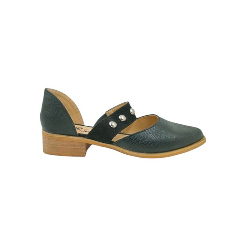 HERIEL - Zapato Negro Taco Bajo