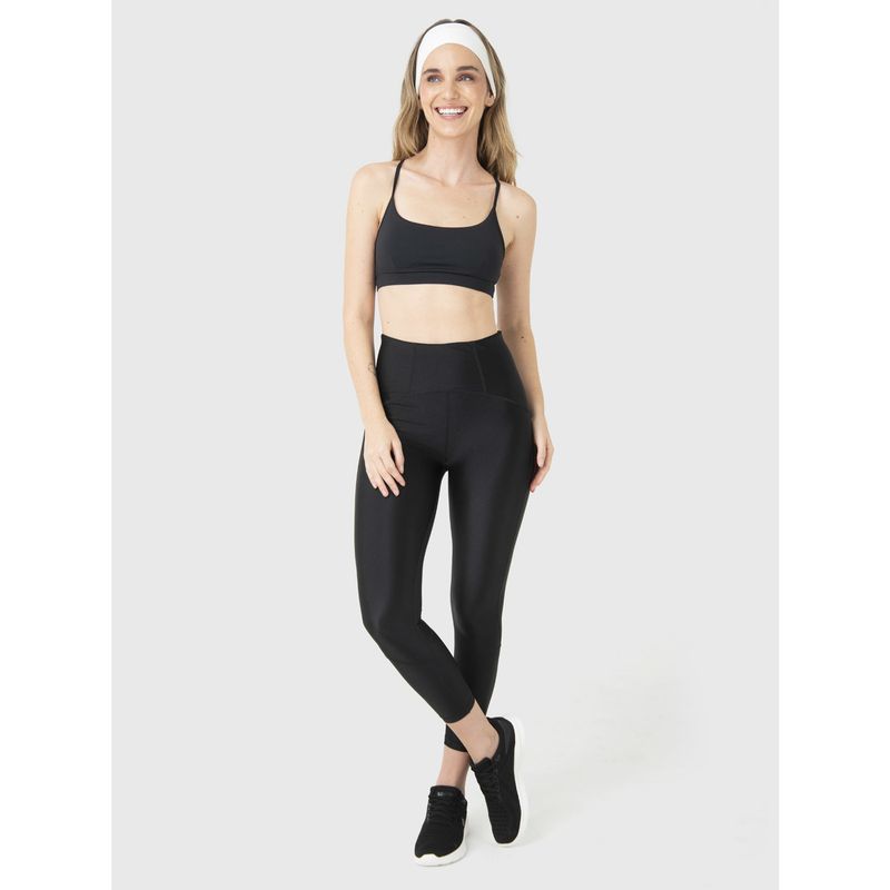 BSOUL - Calza Deportiva Mujer Shimmer Ankle Legg Negro BSOUL