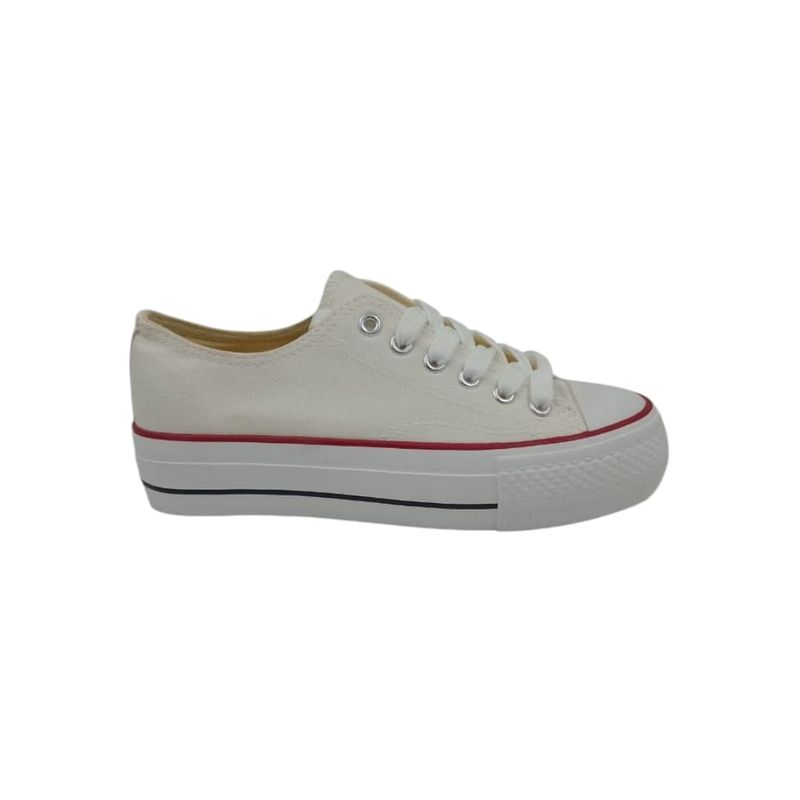 HERIEL - Zapatilla Blanca Plataforma Mujer
