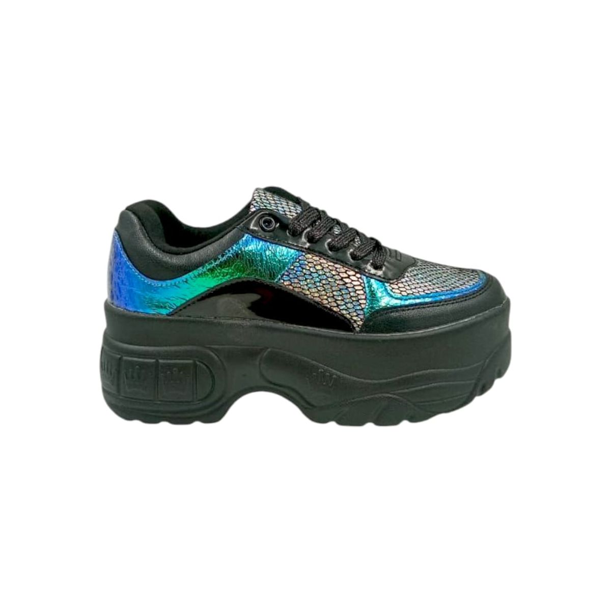 HERIEL - Zapatilla Negra Plataforma Mujer