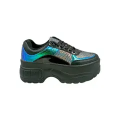 HERIEL - Zapatilla Negra Plataforma Mujer