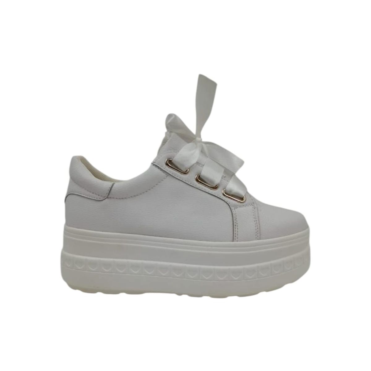 HERIEL - Zapatilla Blanca Plataforma