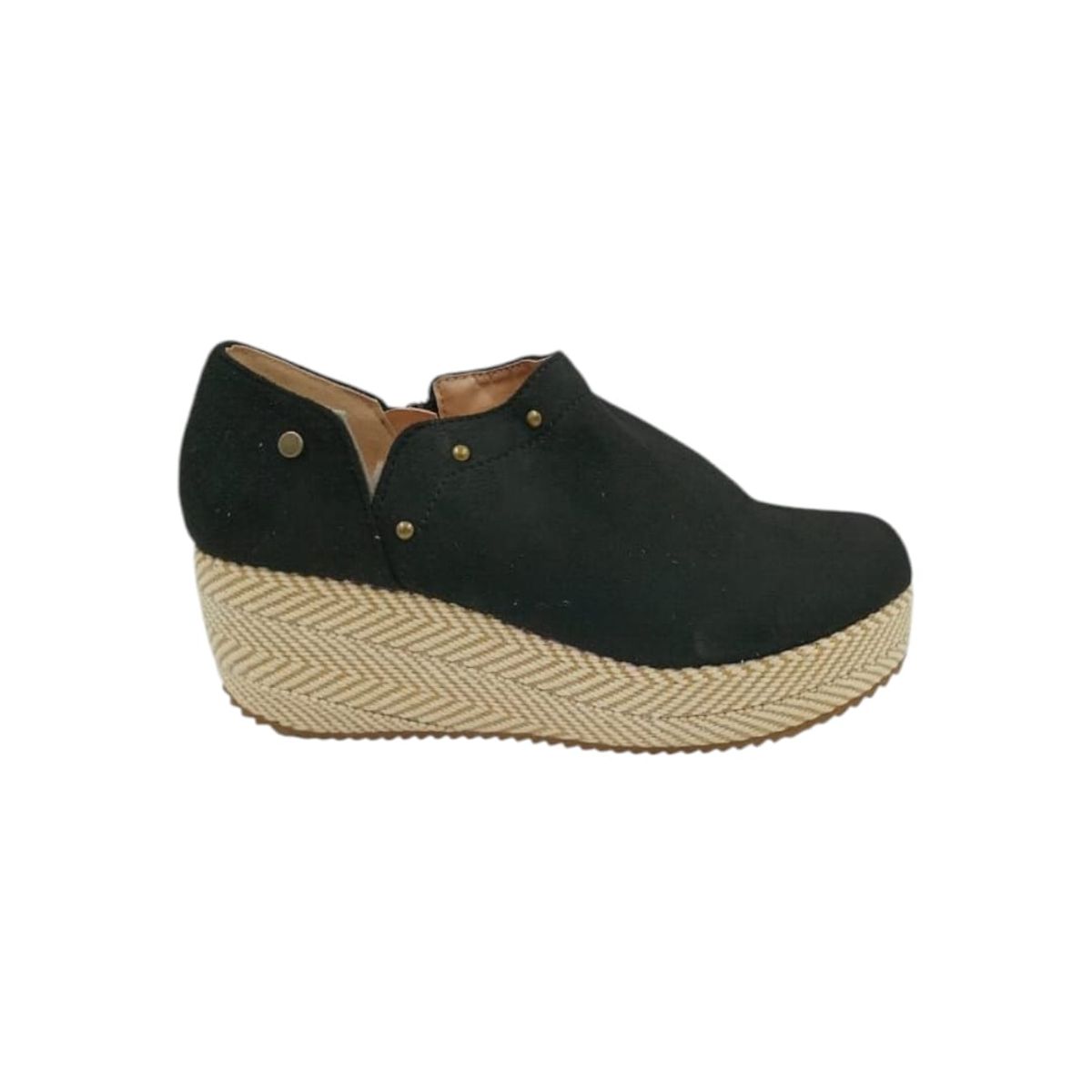 HERIEL - Zapato Panchita Negro Plataforma
