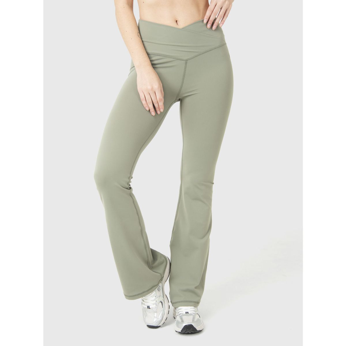 BSOUL - Calza Deportiva Mujer Hr Flared Legging Verde BSOUL