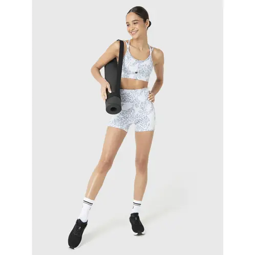 BSOUL - Calza Deportiva Mujer Short Legg Flo Gris