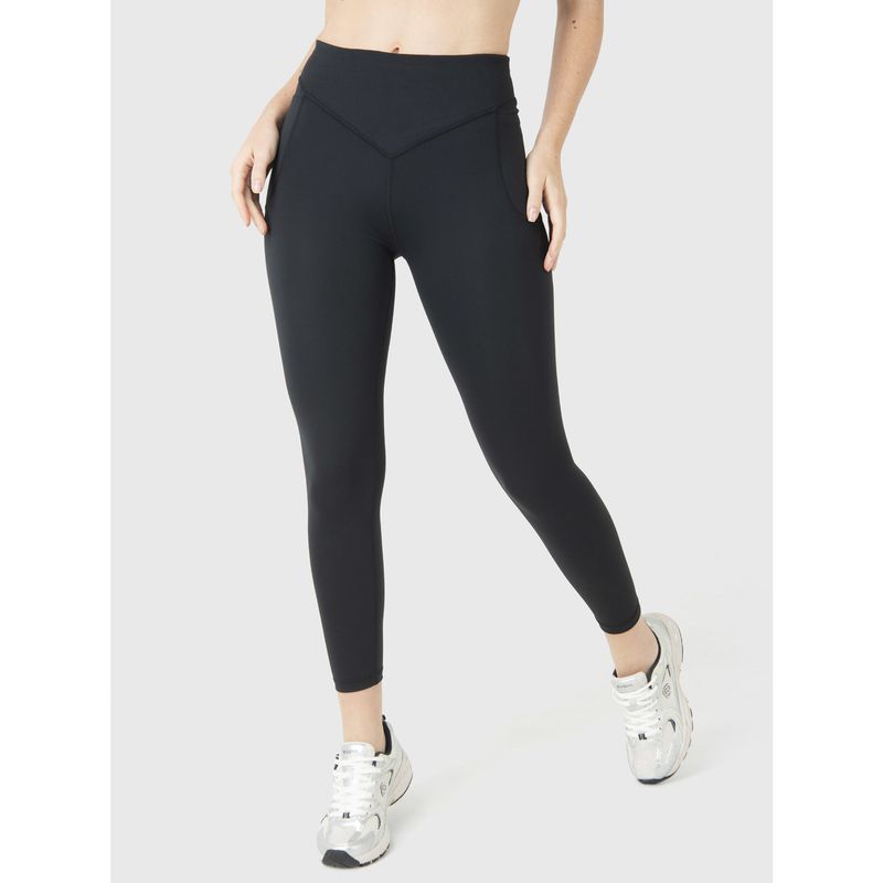 BSOUL - Calza Deportiva Mujer Mid-Rise Ankle Negro BSOUL