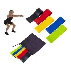 GENERICO - Set 5 Bandas Elásticas de Resistencia para Entrenamiento