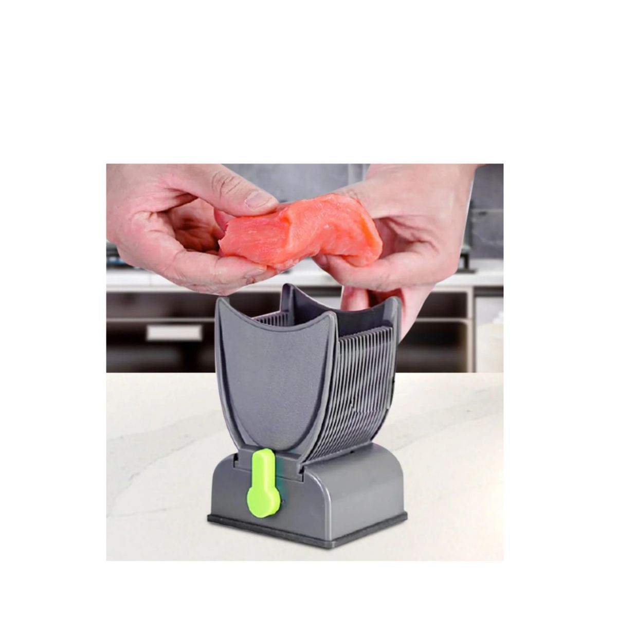 GENERICO - Cortadora Manual De Carne Fresca Rebanar Acero Inoxidable SKU CH