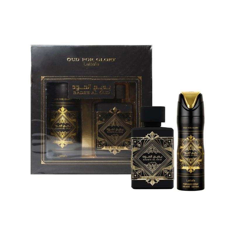 LATTAFA - Set Lattafa Badee Al Oud Oud for Glory+Deo 200ML Original