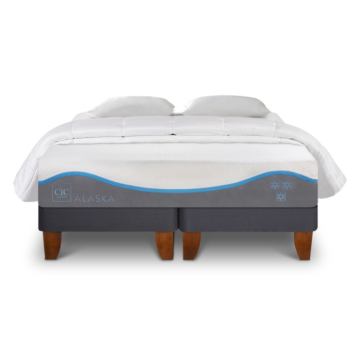 CIC - CAMA EUROPEA ALASKA KING + ALMOHADAS + PLUMÓN