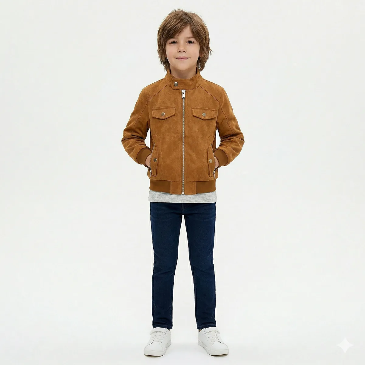 KIBOU - Chaquetas Lisboa Niño Ecocuero Con Cierres Metálicos