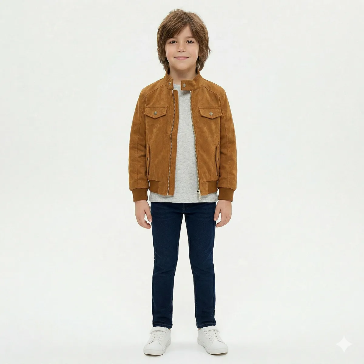 KIBOU - Chaquetas Lisboa Niño Ecocuero Con Cierres Metálicos