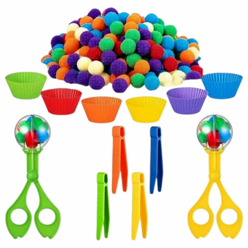 GENERICO - Set de Clasificación Pompones Pinzas