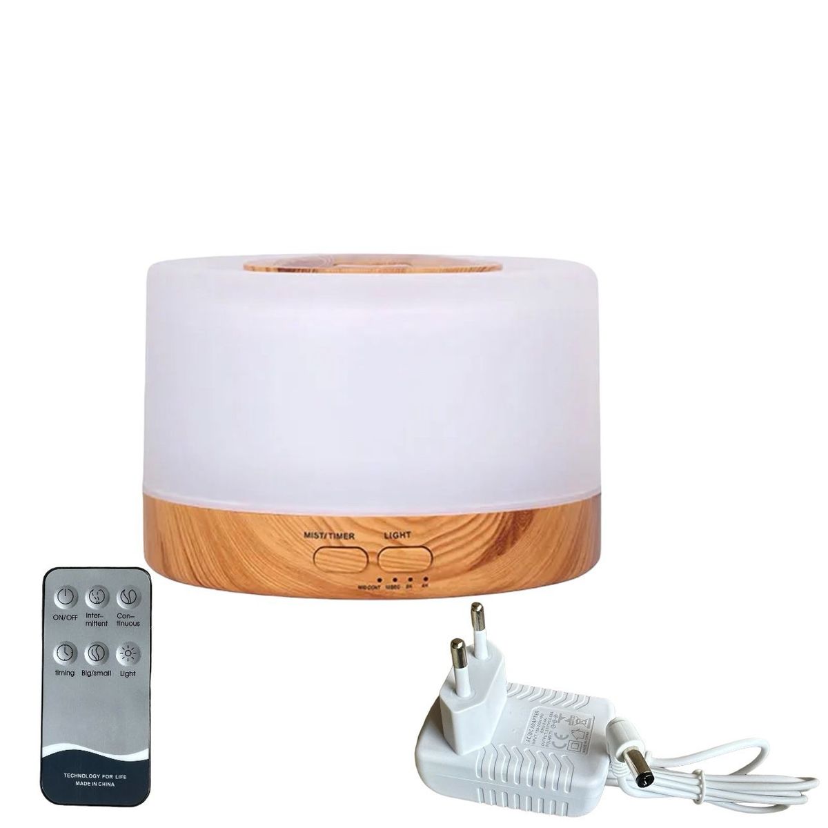 GENERICO - Humidificador Difusor De Aromas Difusor 500mL Estilo Madera