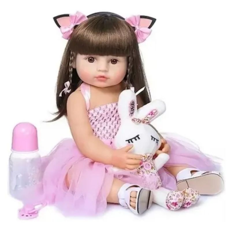 GENERICO - Muñeca Reborn Bebé Realista De Silicona Lavable 55cm