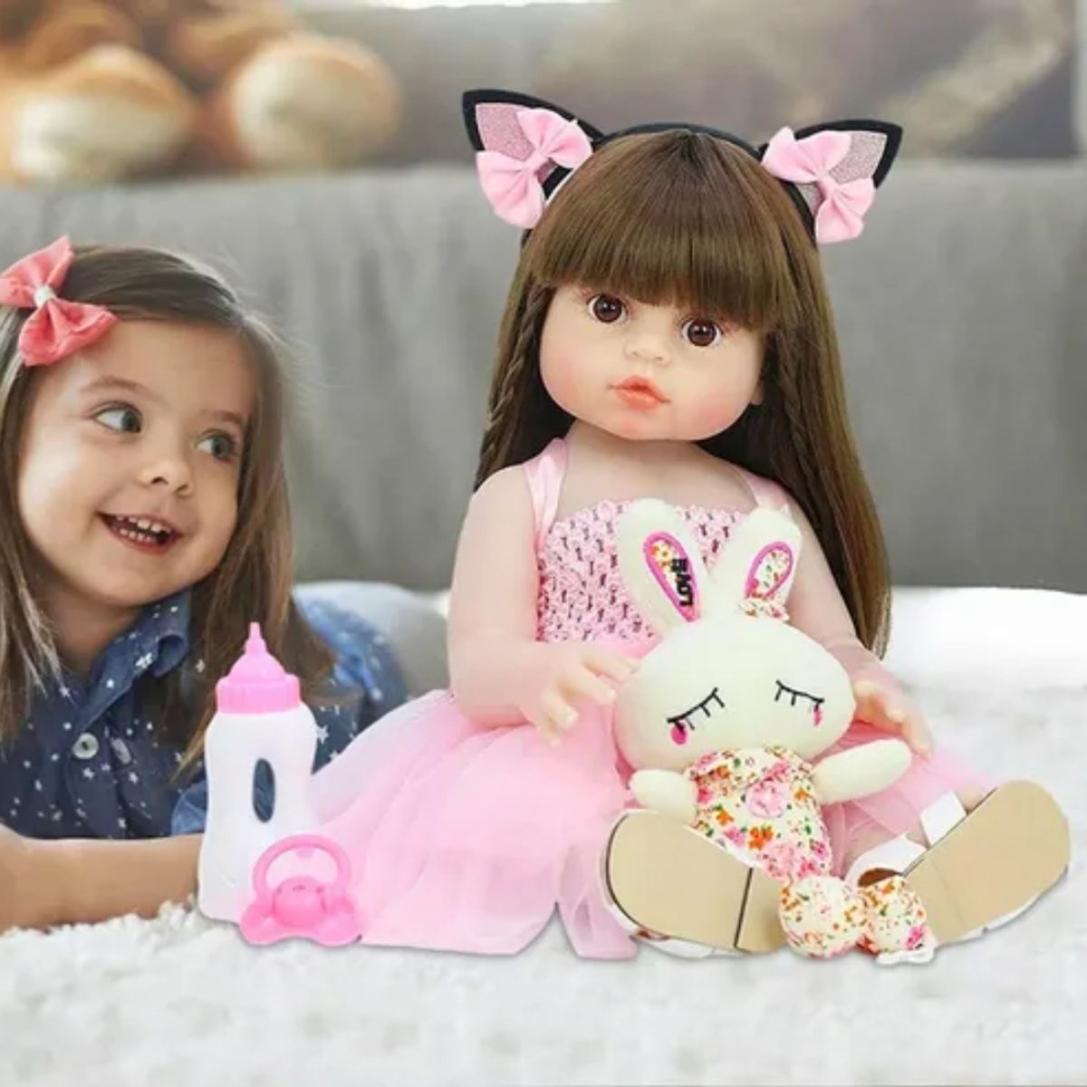 GENERICO - Muñeca Reborn Bebé Realista De Silicona Lavable 55cm