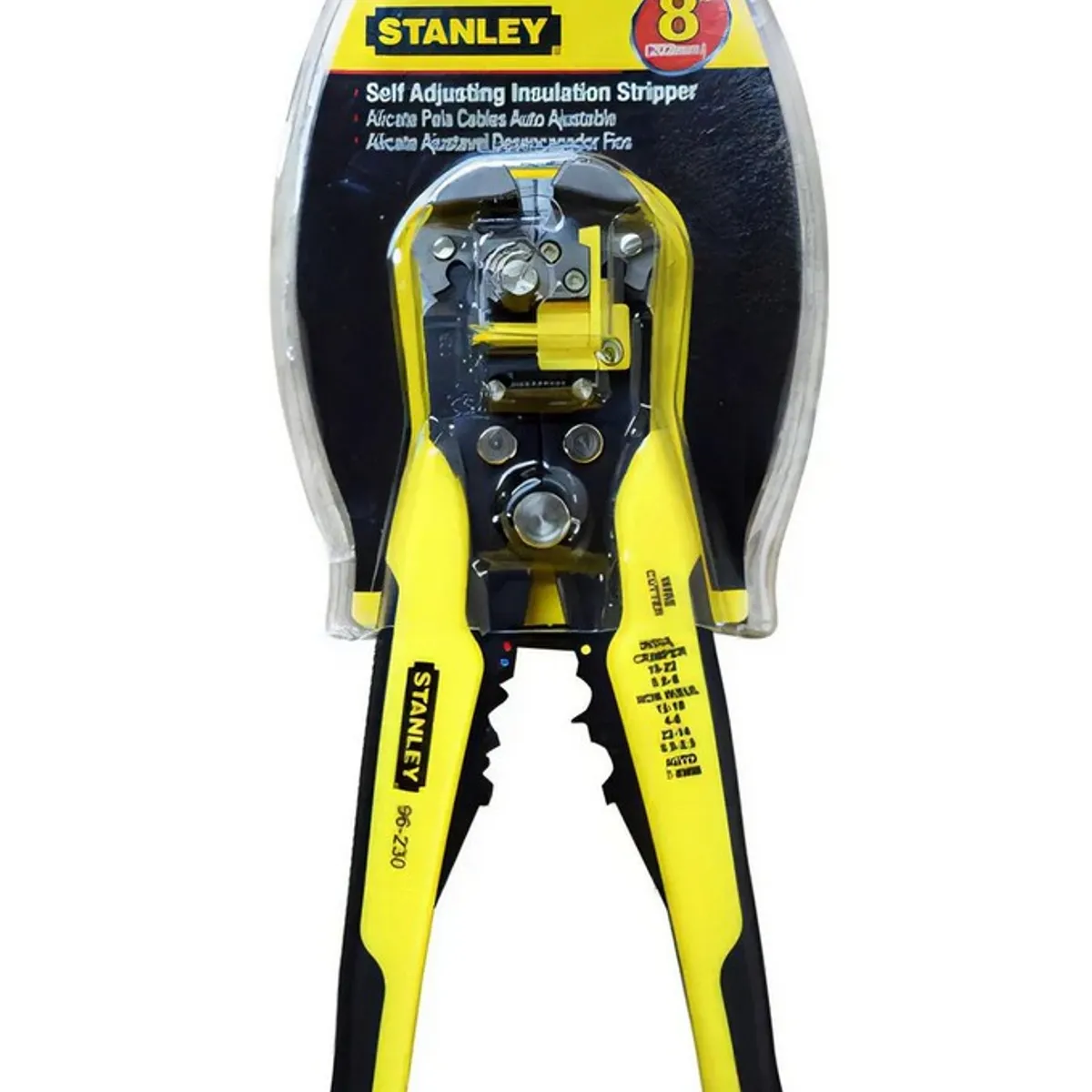 STANLEY - Alicate Pelacables 9” Autoajustable 96-230 Electricista - Corta cables, Pela y Poncha