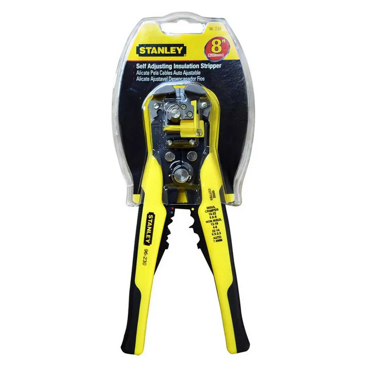 STANLEY - Alicate Pelacables 9” Autoajustable 96-230 Electricista - Corta cables, Pela y Poncha