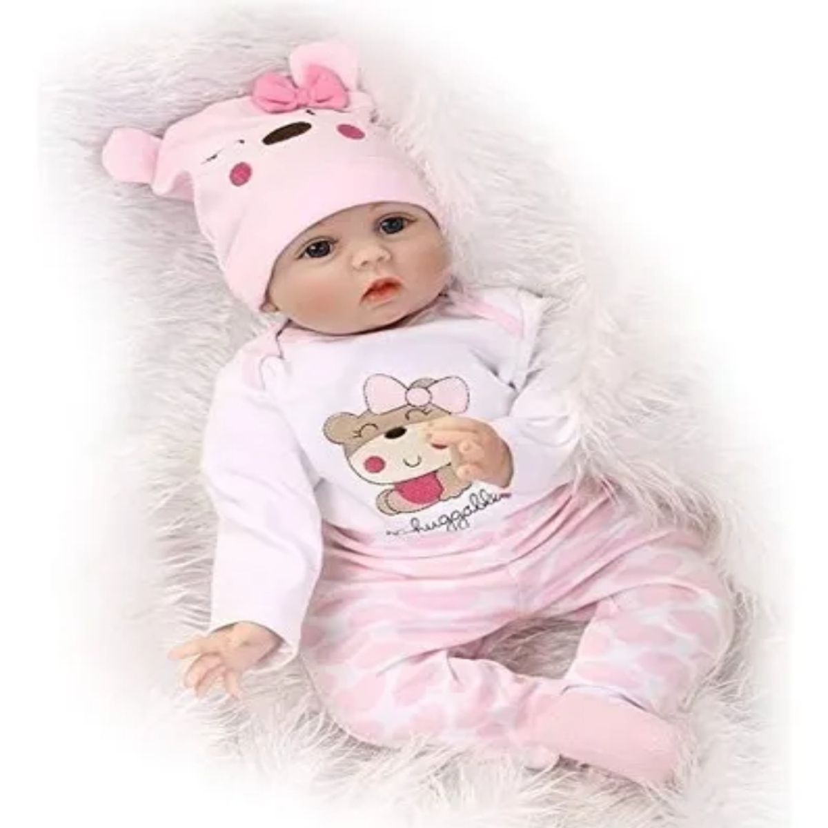 GENERICO - Bebe Reborn Muñeca Silicon Suave 55cm Osito Realista