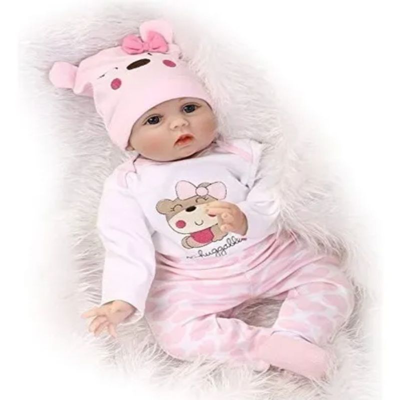 GENERICO - Bebe Reborn Muñeca Silicon Suave 55cm Osito Realista