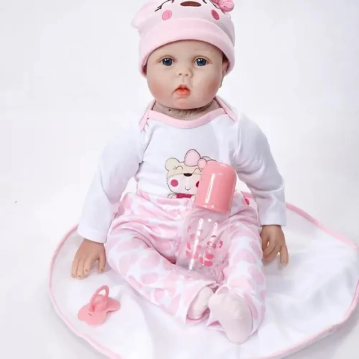 GENERICO - Bebe Reborn Muñeca Silicon Suave 55cm Osito Realista