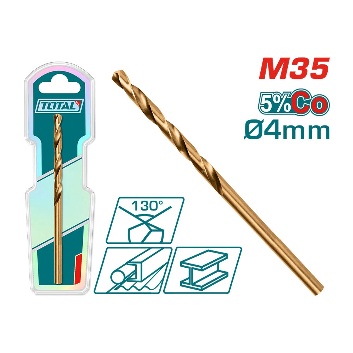 TOTAL TOOLS - Broca HSS-CO M35 4mm Total