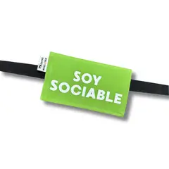 GENERICO - Tag de paseo perros frase Soy Sociable