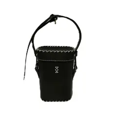 GENERICO - BOLSO MATERO NEGRO 100% CUERO