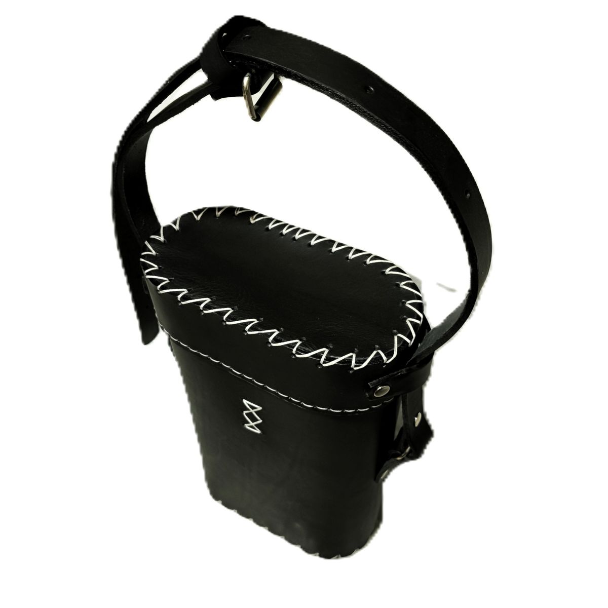 GENERICO - BOLSO MATERO NEGRO 100% CUERO