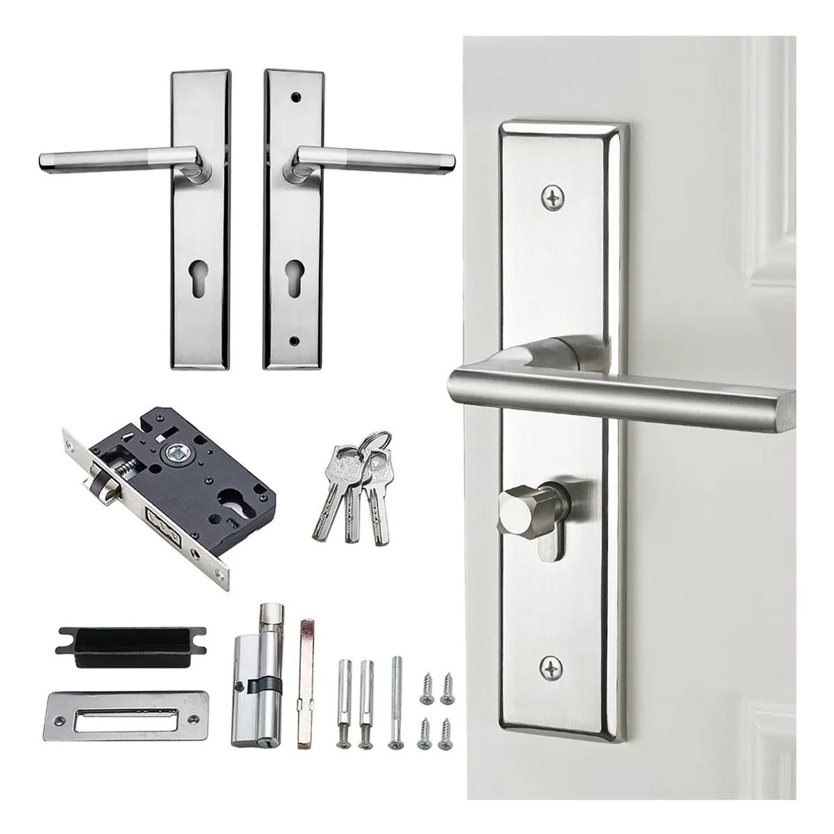 TNAKIEX - Cerradura Chapa Manilla Para Puerta Silenciosa Dormitorio