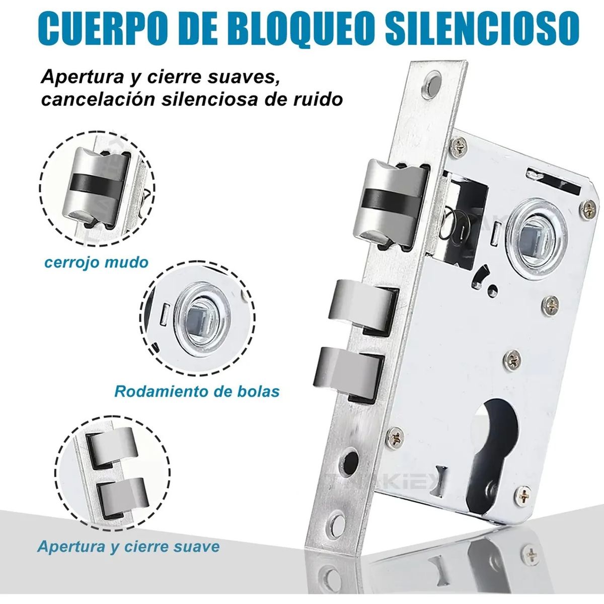 TNAKIEX - Cerradura Chapa Manilla Para Puerta Silenciosa Dormitorio