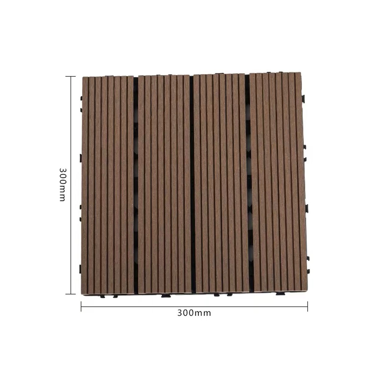 ATURE - Piso Para Jardin Deck Wpc Modular 30x30cm Fácil Instalación