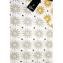 GENERICO - Cubre plumón y funda de cojín 1 plaza reversible MARGARITAS