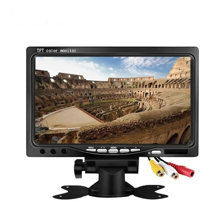 LISM - Pantalla Monitor 7 Ajustable Lcd Cámara Retroceso Auto 12v