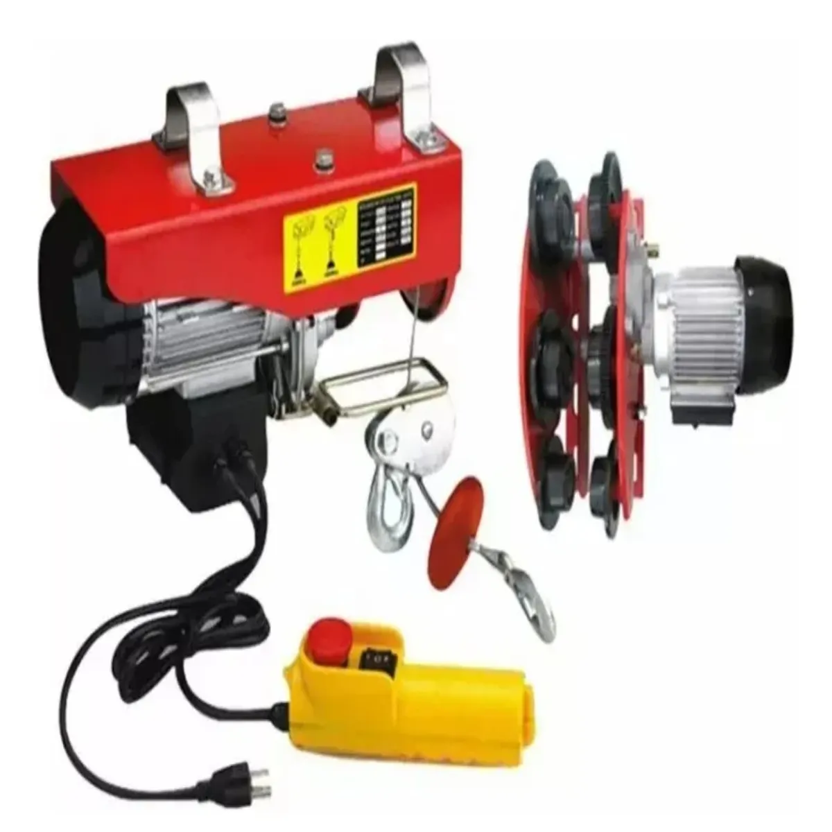 GENERICO - Tecle Eléctrico De Levante Hasta 500 Kgs 220v 12m Rojo