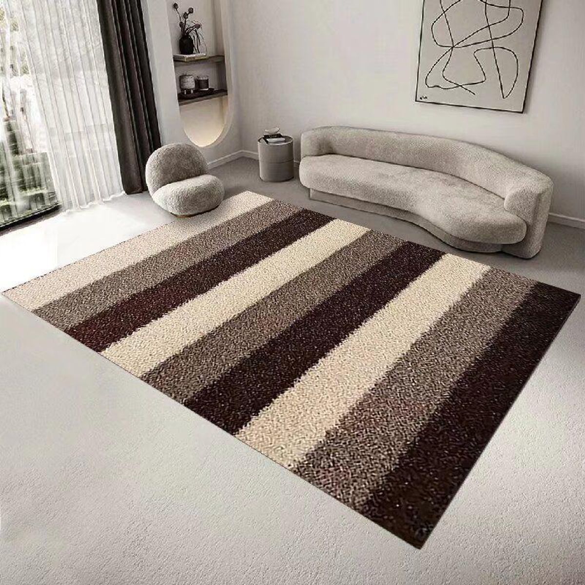 GENERICO - Alfombras Para Living con Diseños Tridimensionales Antideslizante