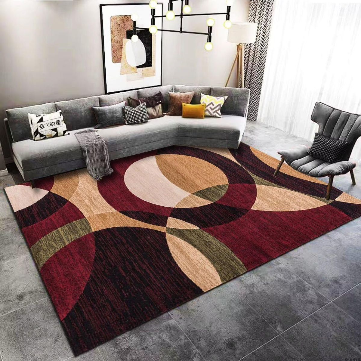 GENERICO - Alfombras Para Living con Diseños Tridimensionales Antideslizante