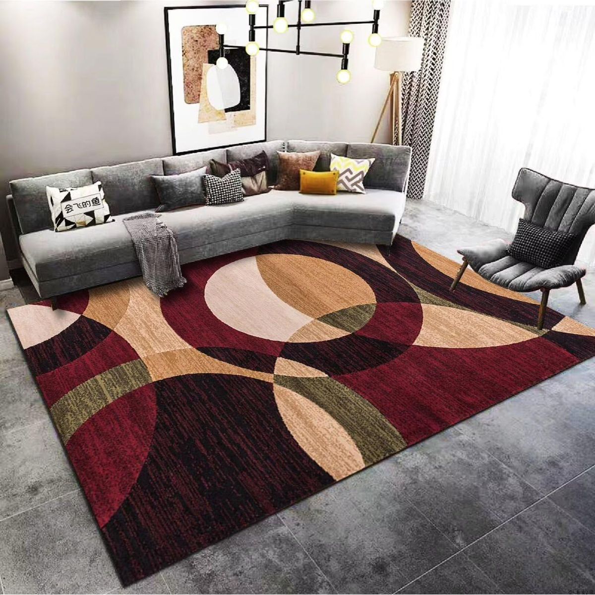 GENERICO - Alfombras Para Living con Diseños Tridimensionales Antideslizante