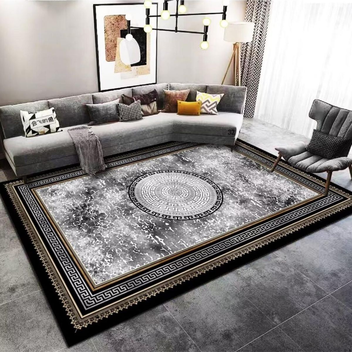 GENERICO - Alfombras Para Living con Diseños Tridimensionales Antideslizante