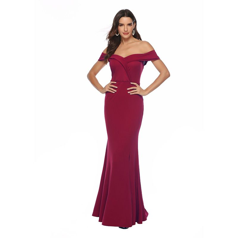 BLWOENS - Vestido de noche para mujers - Rojo