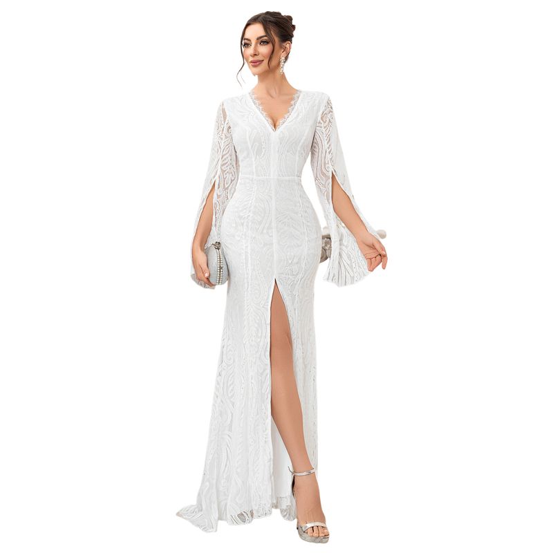 BLWOENS - Vestido de noche para mujers - Blanco