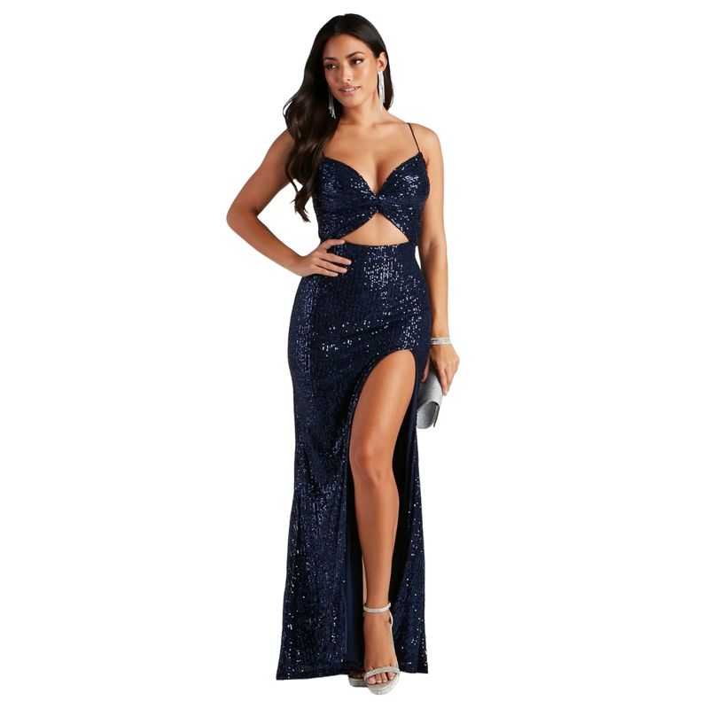 BLWOENS - Vestido de noche para mujers - Azul