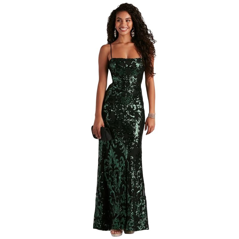 BLWOENS - Vestido de noche para mujers - Verde