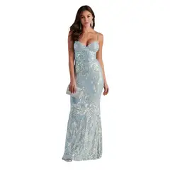 BLWOENS - Vestido de noche para mujers - Azul